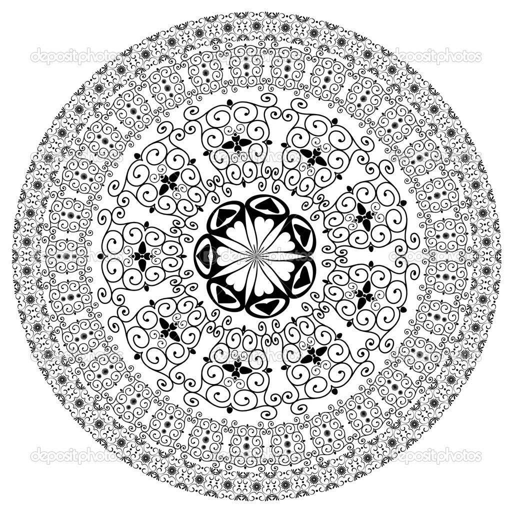 arabesque pattern round